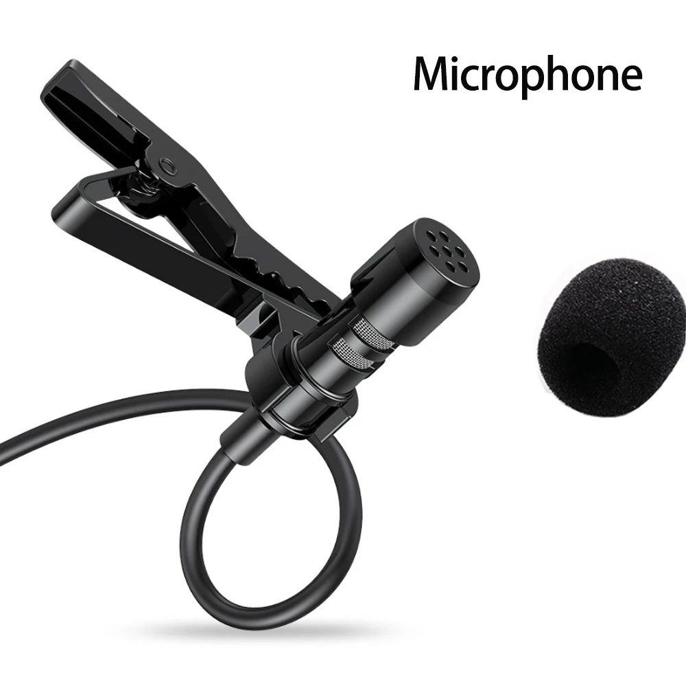 

pengyap Omnidirectional Metal Microphone 3.5mm Jack Lavalier Tie Clip Microphone Mini Audio Mic for Computer Laptop Mobile Phone