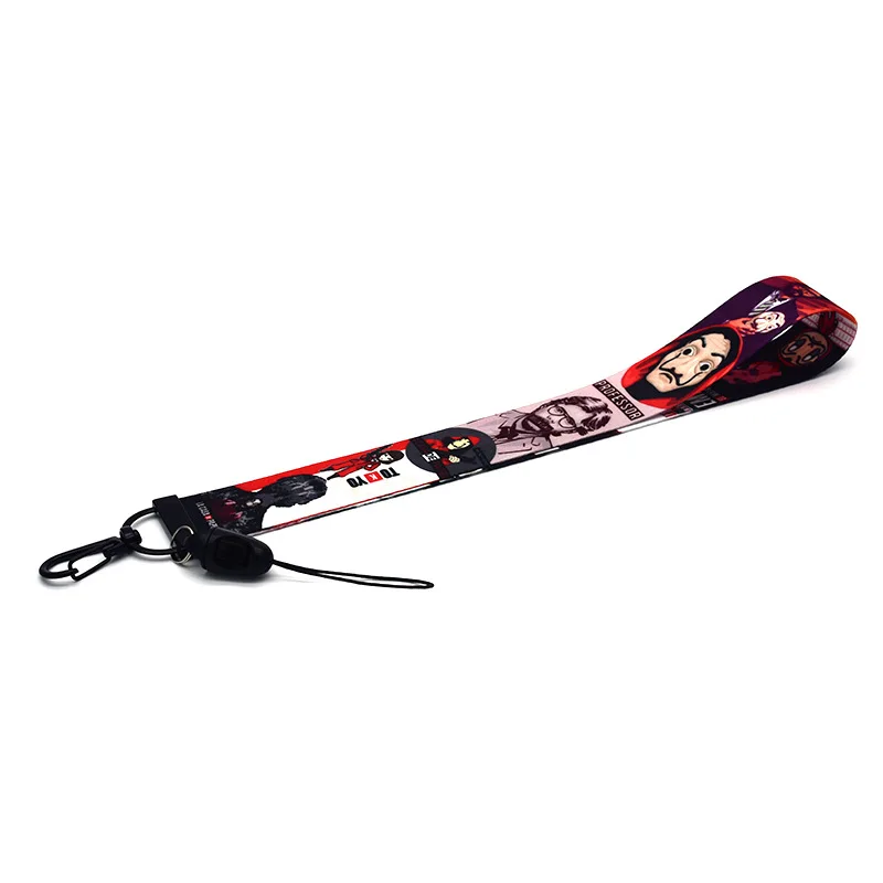 la casa de papel lanyard keychain money heist the house of paper mobile phone rope id lanyards key lanyard neck straps jewelry free global shipping