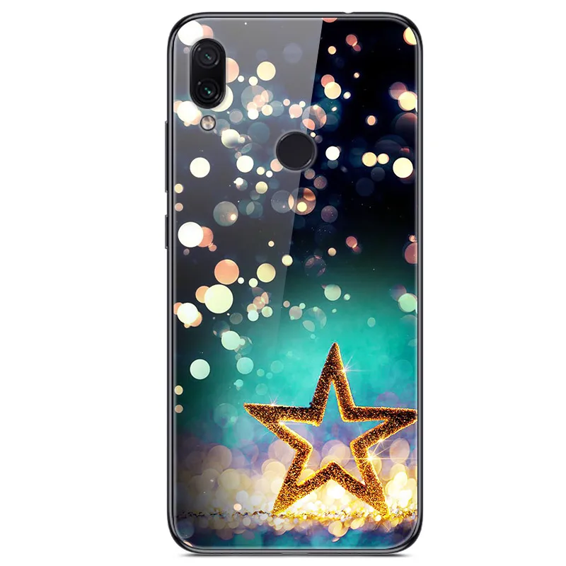 44 Для Xiaomi Redmi Note 7 Чехол из закаленного стекла твердая задняя крышка для Xiomi Redmi Note7 мягкий чехол для телефона бампер на Redmi Note 7 Pro - Цвет: 44