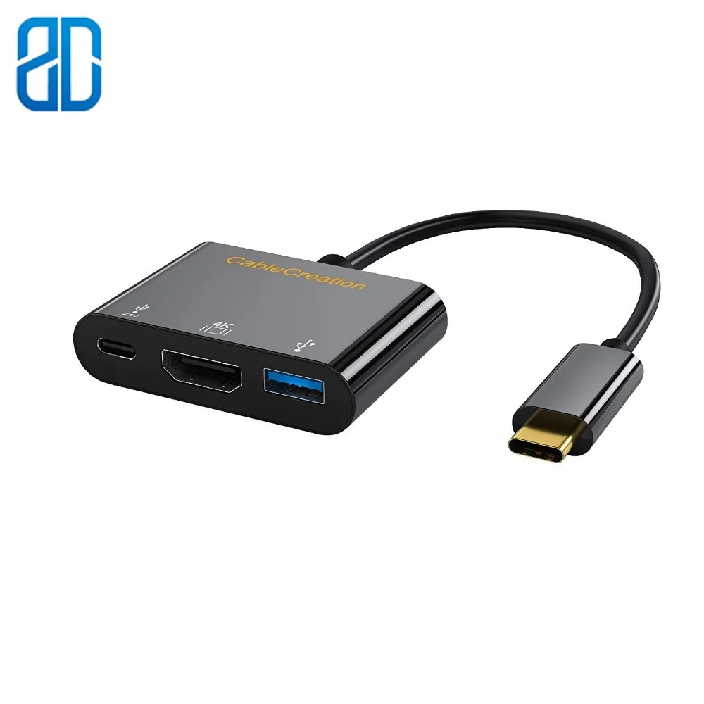 3 в 1 USB Type C концентратор к HDMI 4K женский + 0 адаптер синхронизации данных