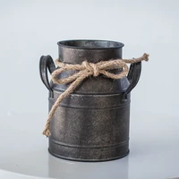metal iron decorative vintage rustic vase milk can country jug for bedroom kitchen living room wf919
