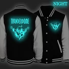 Мужская повседневная куртка Thunderdome, светящаяся женская футболка с рисунком в стиле хипстер, креативная бейсбольная куртка, Крутое пальто с принтом