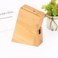 universal wooden knife holder functional bamboo knife block stand knives storage box organizer kitchen accessories tool