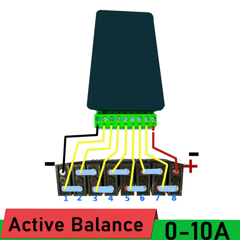 Placa de equilibrio ecualizador activo de 4S ~ 24S, batería de litio Lifepo4 Lipo, protección de transferencia de energía, BMS 7S 8S 10S 13S 14S 16S