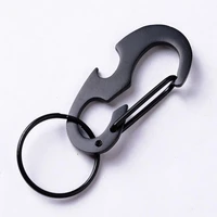3 in1 carabiner keychain hook outdoor stainless steel carabiner cap%c2%a0 driver bottle opener keychain ring climbing accessorie