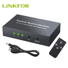 Оптический коммутатор LiNKFOR 3 порта с 2-сторонним Spdif Toslink, оптический цифровой аудиосплиттер 3 в 2 выходах с ИК-пультом дистанционного управления