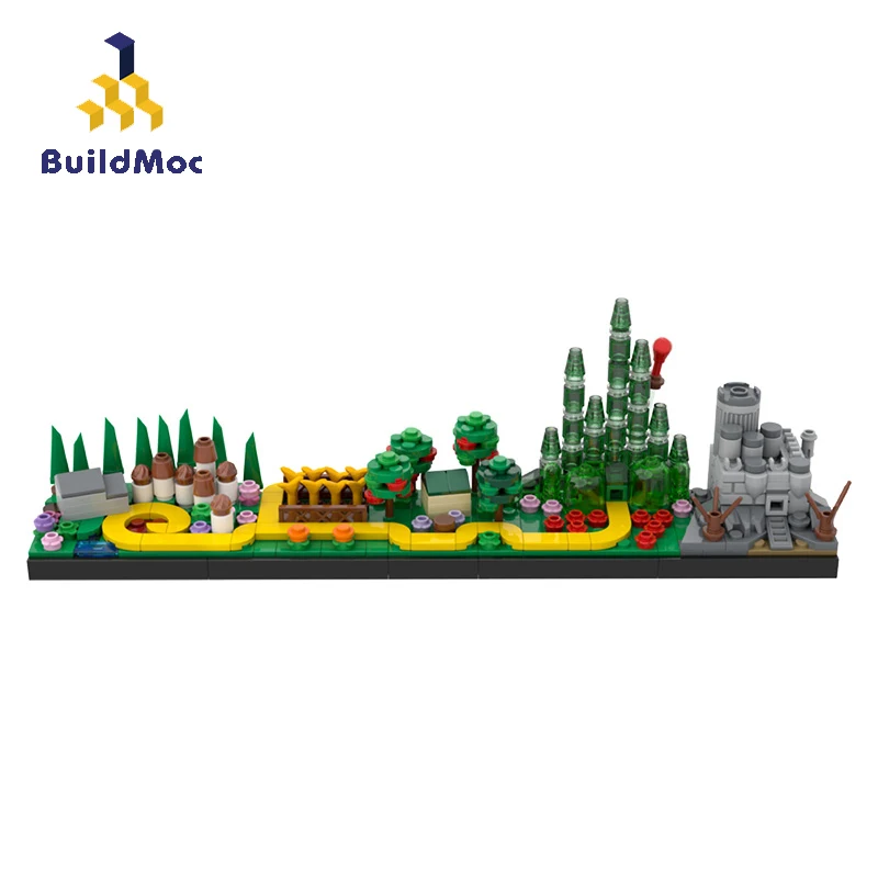 

BuildMoc Expert Wizard Of Oz Skyline Building Blocks Magic Castle House Model Bricks Toys For Children Gifts