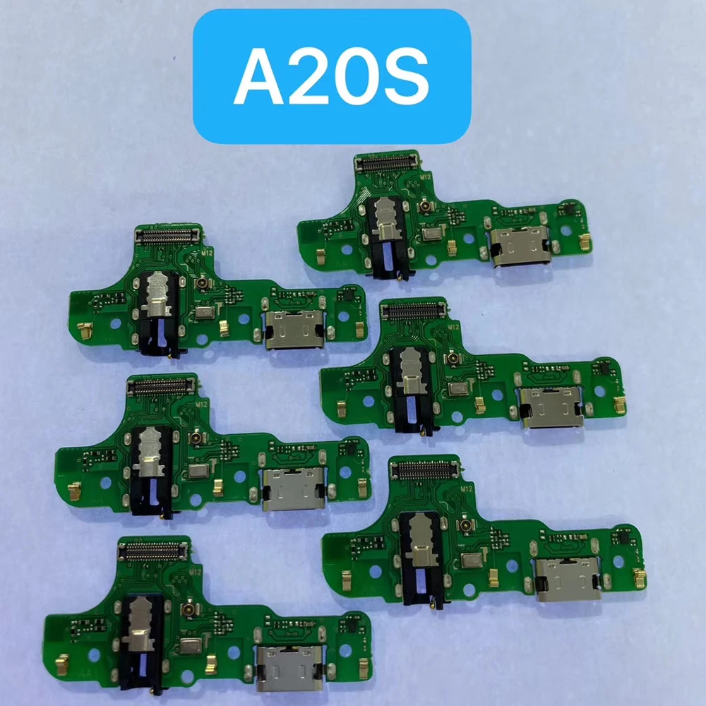 Зарядная плата с USB-портом для Samsung A20S, зарядная док-станция с микрофоном, оригинальная запасная деталь для ремонта телефонов A207, A207F, A207M
