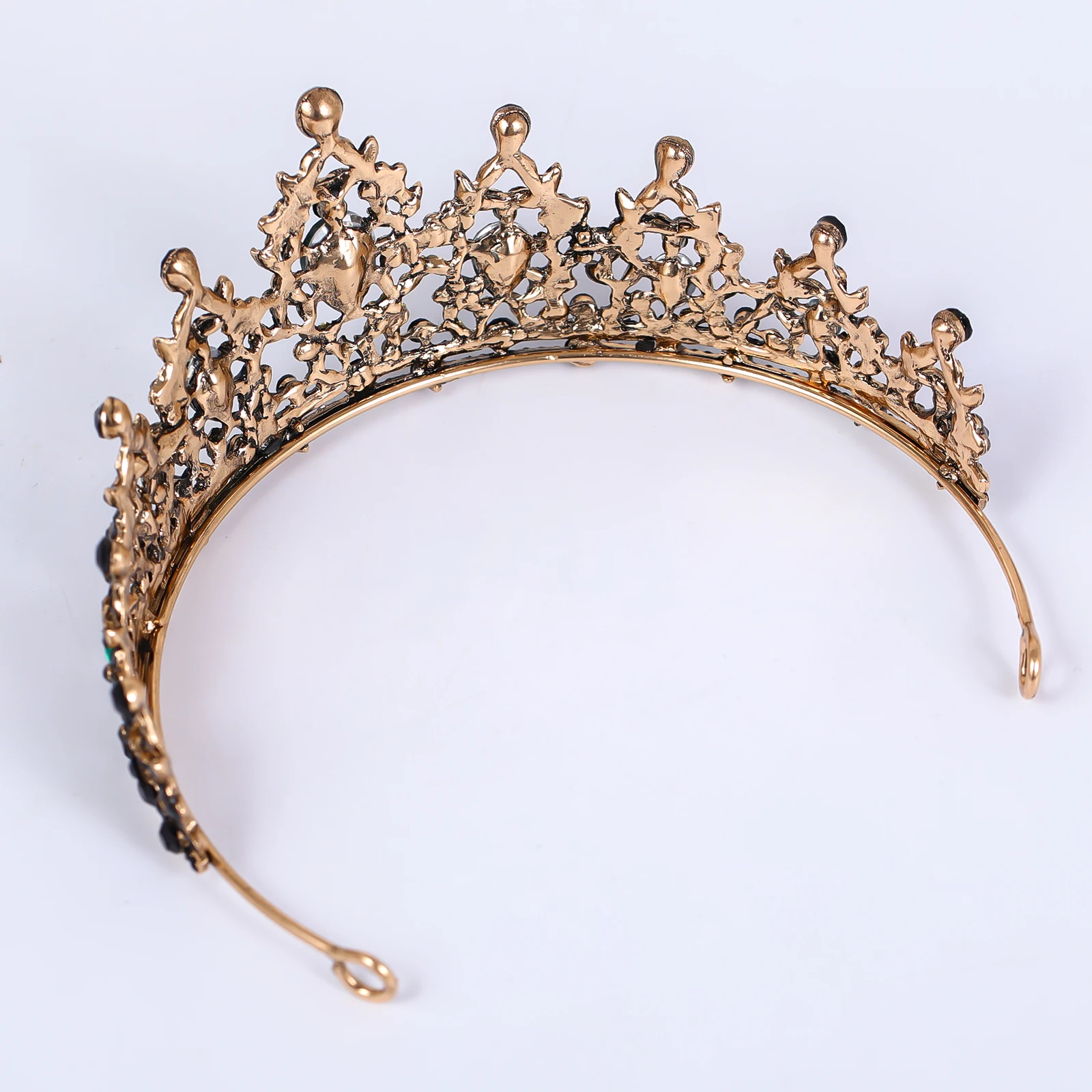 

New Style Molan Rhinestone Crown Fashion Handmade Exquisite Gemstone Princess Headdress Party Jewelry Bridal Hair Accessories