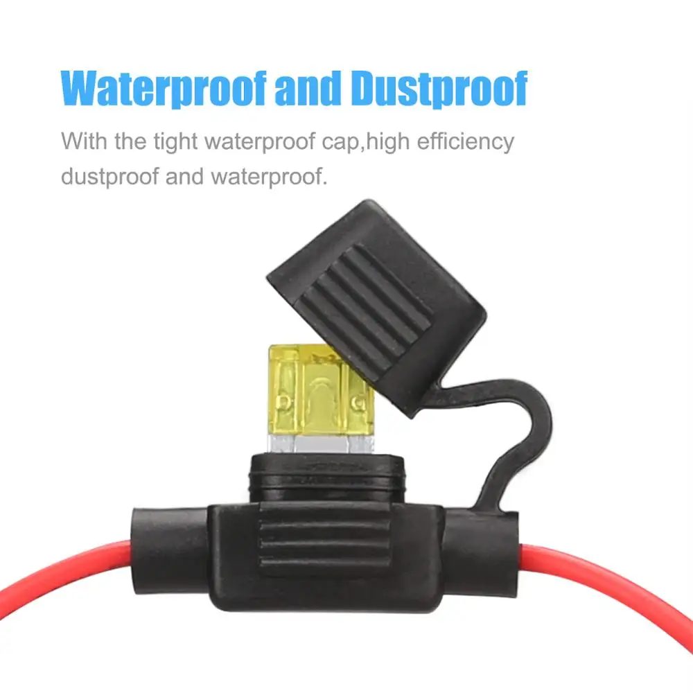 5 шт. водонепроницаемый чехол для мини предохранителя в автомобиль 12 В 30 А