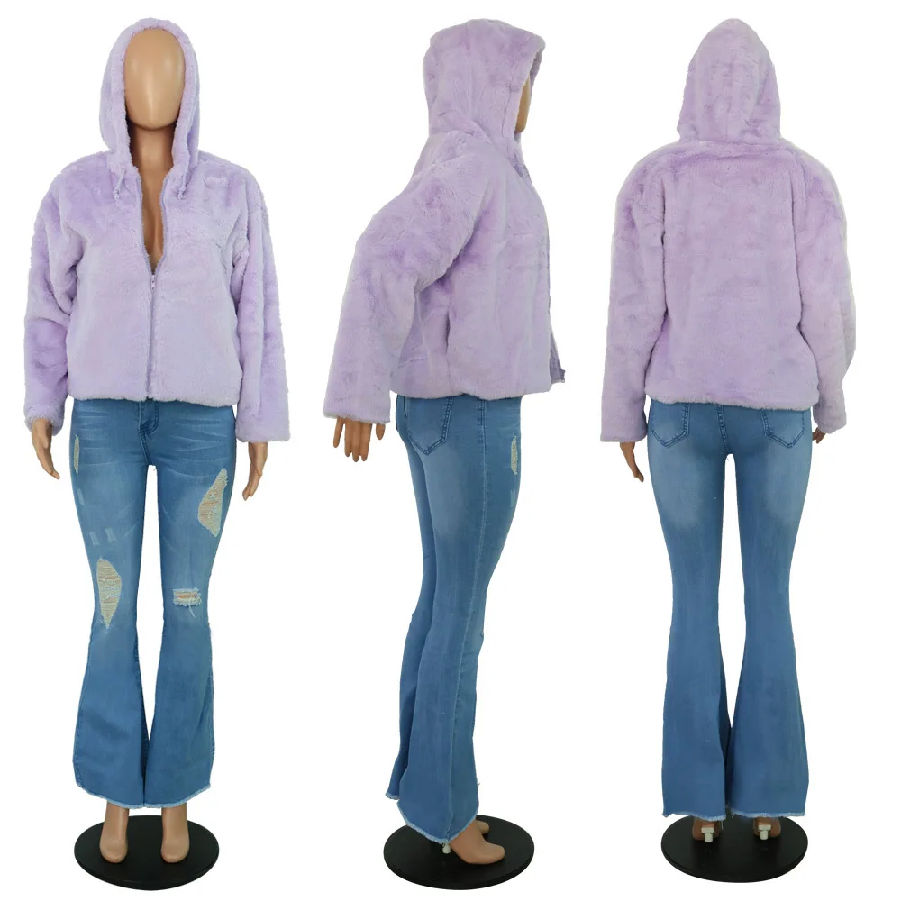 Женские шерстяные зимние куртки с принтом женские модные Плюшевые на молнии