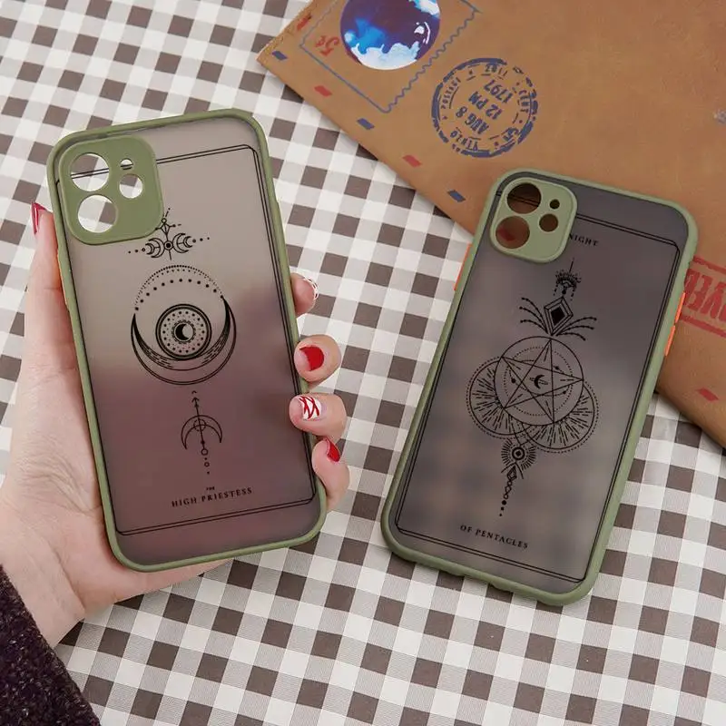 

Tarot design aesthetic pattern Phone Case matte transparent For iphone 7 8 11 12 plus mini x xs xr pro max cover
