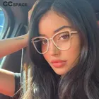 Очки женские компьютерные в металлической оправе, с защитой от сисветильник, Tr90, кошачий глаз, с вырезами, декоративные, винтажные, 53192