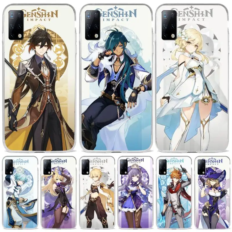 

Genshin Impact Anime Phone Case For Samsung s7 s8 s9 s10 s20 s4 s5 s6 A51 A71 A21 plus Cover Fundas Coque