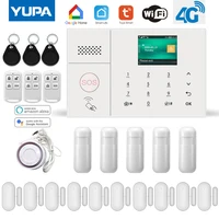 wifi wireless gsm burglar home security alarm system with motion sensor door detector tuya smartlife app supports alexa google