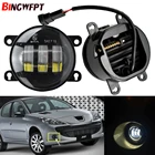 1 пара светодиодных противотуманных фар передний бампер светильник алюминий и пластик для Peugeot 207 307 407 607 3008 SW CC фургон