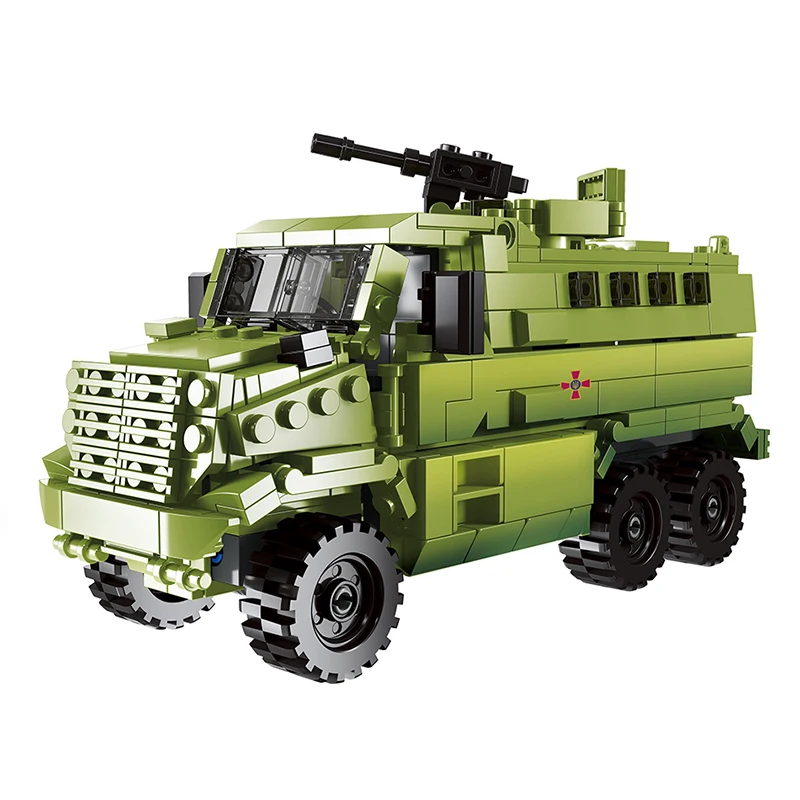 

Новейшая серия Xingbao 06801, военное оружие России, 481 шт., грузовик с пулеметром, строительные блоки, кубики MOC Juguetes