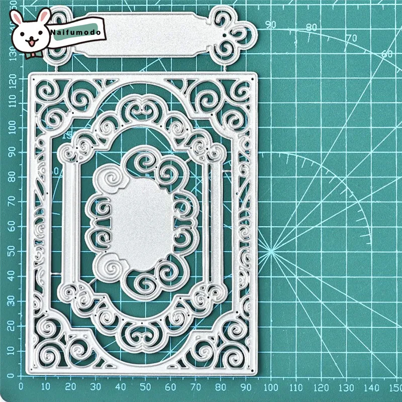 DiyArts вложенные прямоугольные металлические режущие штампы для скрапбукинга