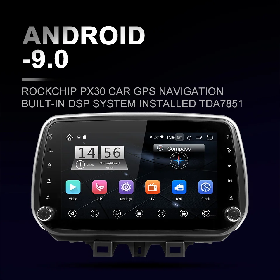 Uniway android 9,0 2G+ 3 2G dvd-плеер автомобиля для hyundai Tucson/IX35 мультимедиа автомобильный Радио gps навигация видео плеер