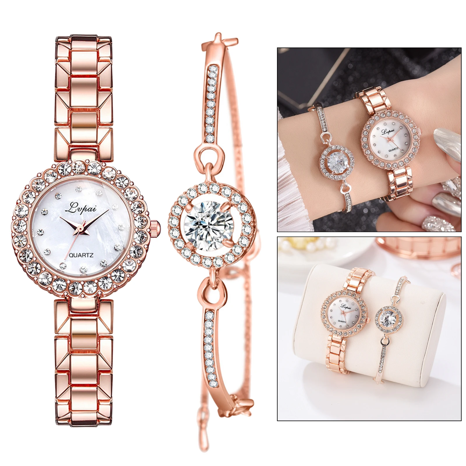

Luxury Diamond Women Bracelet Watch Quartz Watch Wrist Watch Fashion Jewellery Gift