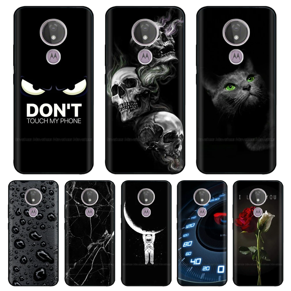 For Motorola Moto G7 Plus Case Soft Silicon Tpu Back Phone Cover for Moto G7 Power G7 Play Case Printing Coque Black Tpu Case