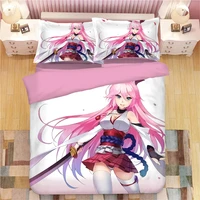 yae sakura bed linen cartoon anime duvet covers pillowcases kids anime comforter bedding sets bed linens bedclothes bed set 02