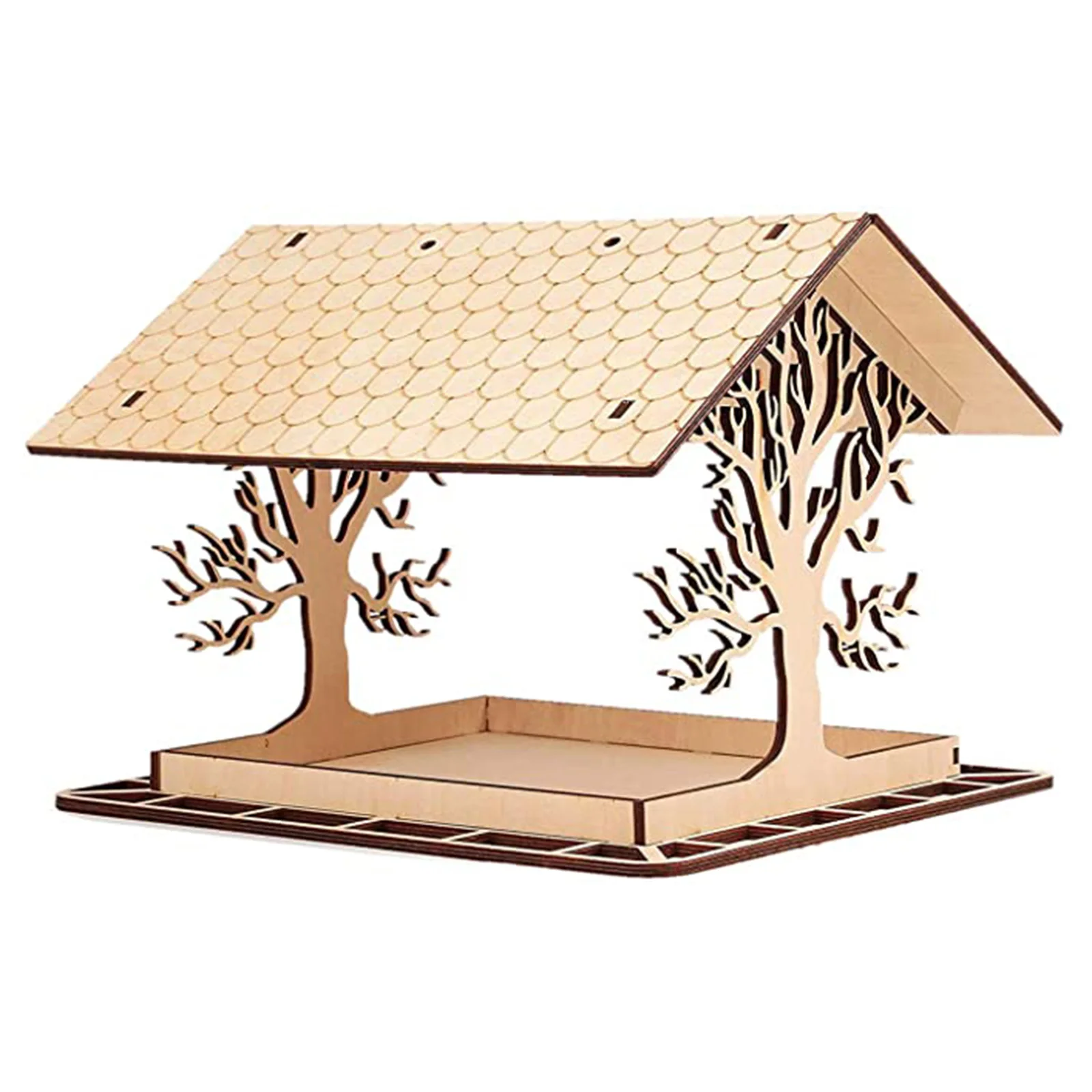 

Подвесная Кормушка Для Колибри, деревянное украшение для птичьего домика, сада, ручная работа, кормушка для птиц, деревянное кольцо, украшен...