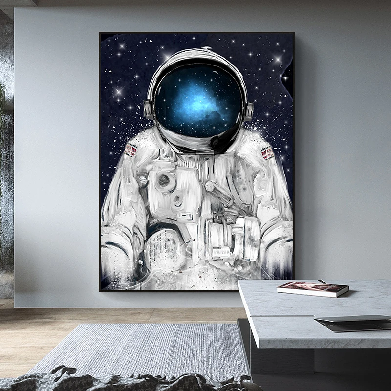 

Modern Art space star Canvas Poster And Print astronauts cosmonauts Oil Painting Wall Art For Living Room no frame