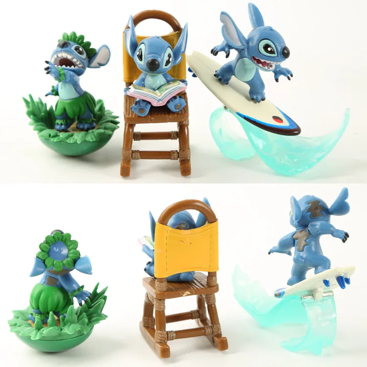 Lilo Stitch 626 фигурка игрушка крутая Летняя серия торта декоративная игрушка куклы подарок на день рождения