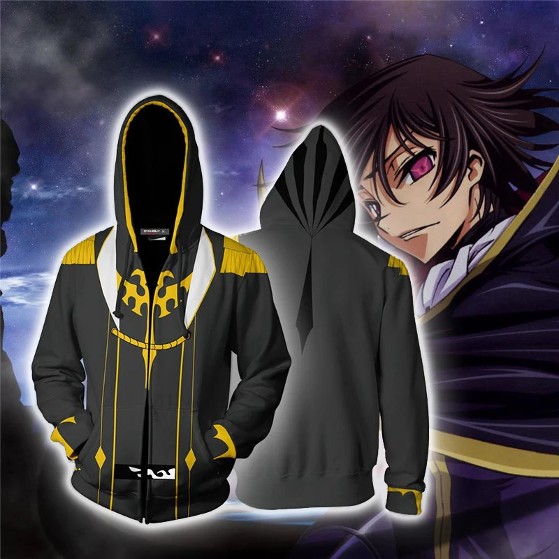 Новый код GEASS Lelouch of the Rebellion 3D принт Толстовка далеко от дома косплей костюм для