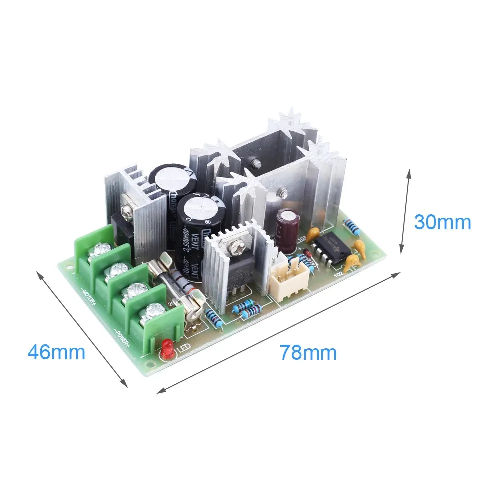 

PWM DC Motor Speed Controller Switch DC 20A Current Voltage Regulator 10-60V PWM High Power Drive Module 12V 24V 36V 48V