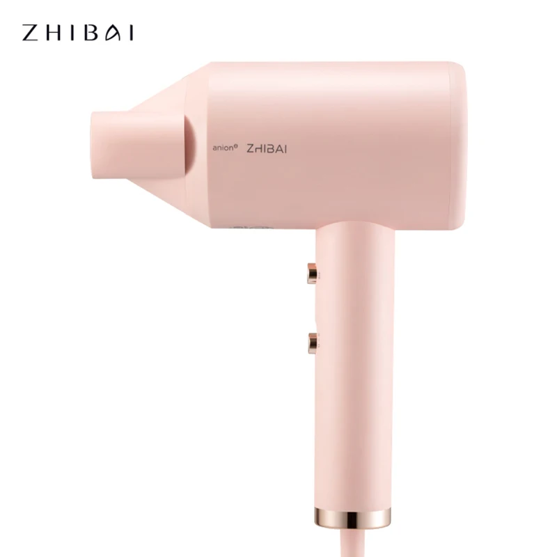 ZHIBAI Анион Фен для волос розовая Диффузия температуры Mi фен дома Дорожный