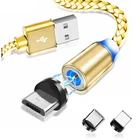 Магнитный кабель Micro USB Type-C для Samsung Galaxy S20, A70, A50, A11, A41, M31, M21, M11, A71, 5G, A20s, S9, S8, S7, S6, Android