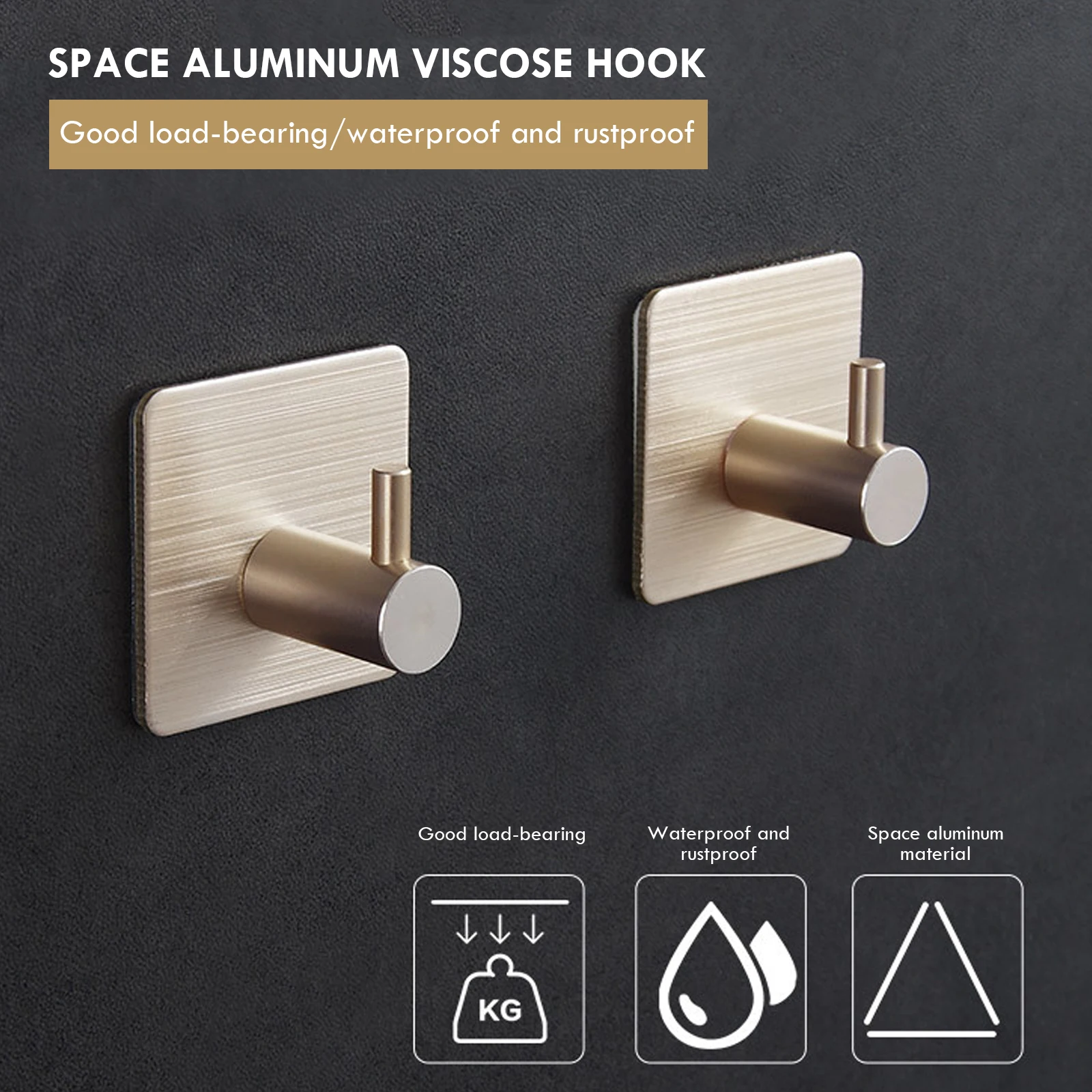 

1 pc Sticky Hook Behind Durable Aluminum Wall Door Hangers Hooks Suction Heavy Load Rack Cup Sucker For Home Kitchen Bathroom