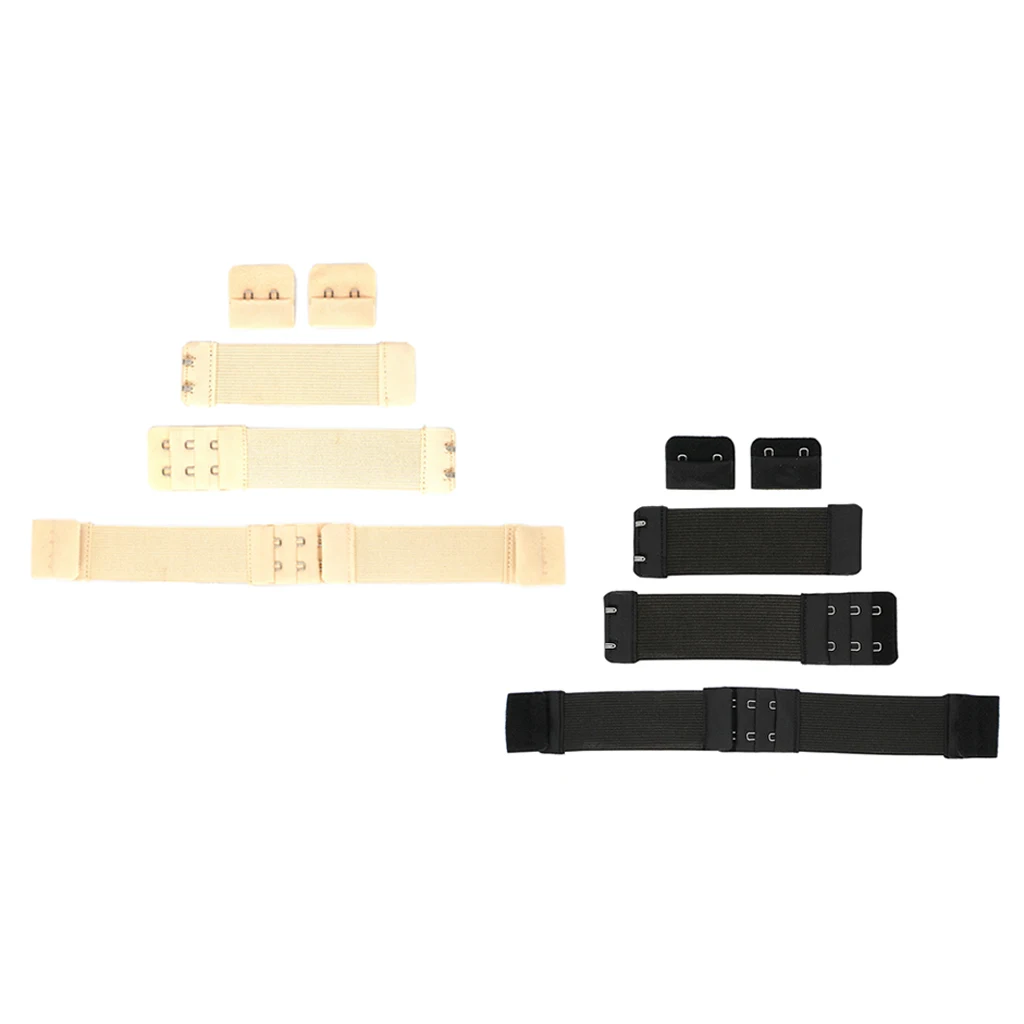 

Bra Extenders Brassiere Extension Hooks 2 Hooks 3 Row Bra Back Closure Strap Extensions for Women, 2 Colors