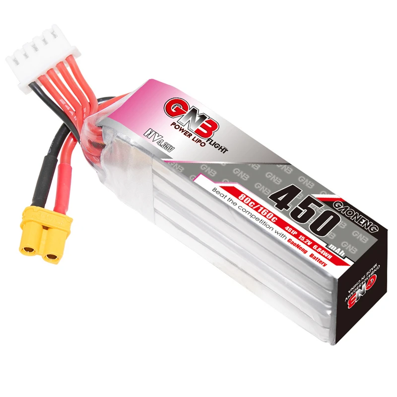 2/4/6/8/10 шт. GNB 4S 15 2 V Max160C HV LiPo Battery 450MAH XT30U-F Plug для Beta85X Whoop Квадрокоптер FPV Racing Drone RC parts |