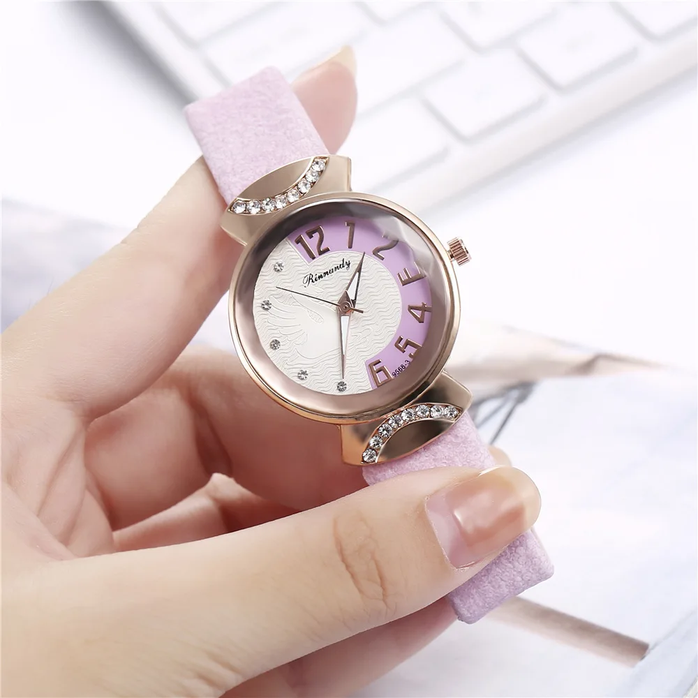 

2021 Women's Watches Fashion Quartz Watch Digital Alloy Dial Luxury Leather Strap Casual Clocks Gift Female Branded Wrist Clock