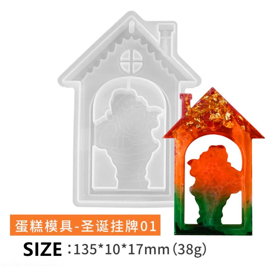 Подвеска в виде рождественской елки со стразами силиконовая форма для литья