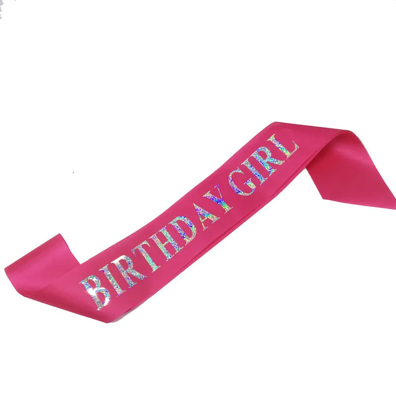 Блестящая атласная лента для девочек на день рождения женские Украшения подарки