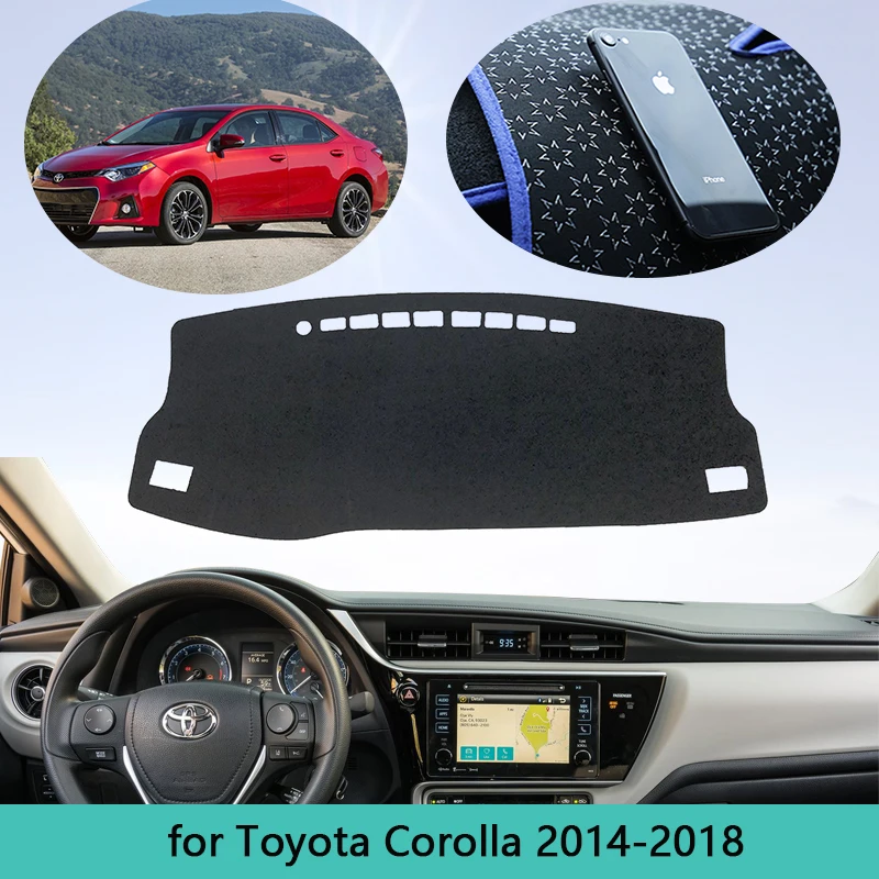 Коврик для приборной панели Toyota Corolla E170 E160 2014 2015 2016 2017 2018|Наклейки на автомобиль| |