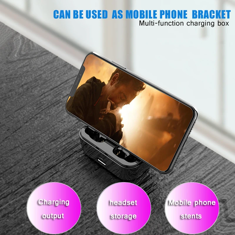 G6S TWS Bluetooth наушники светодиодный цифровой дисплей Быстрая Беспроводная зарядка гарнитура бинауральный микрофон стерео беспроводные наушники