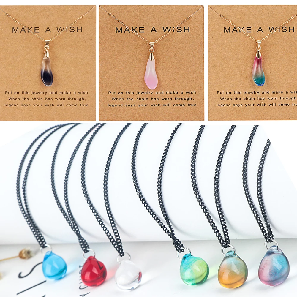 Лунный камень опал капающее ожерелье любовь угловой разрыв подвеска для женщин