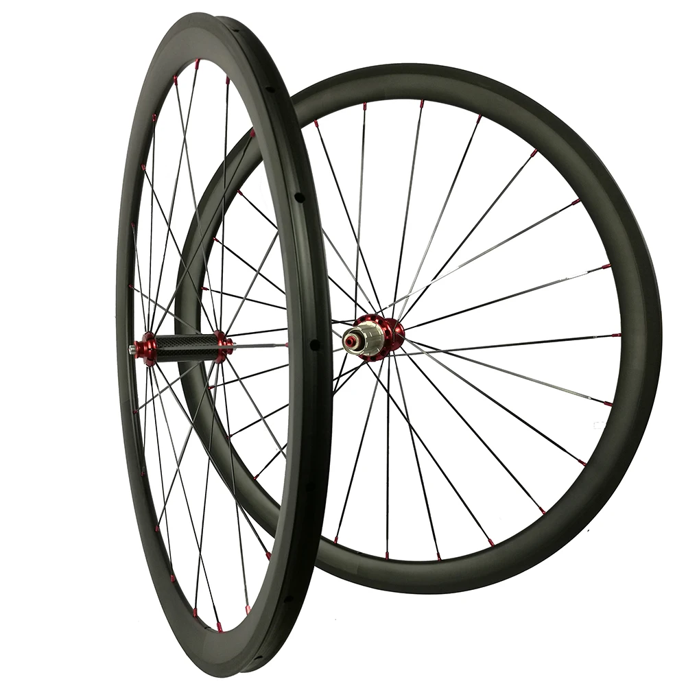3K UD трубчатые Углеродные колеса прямой вытяжной втулка Powerway R36 Clincher 700C 38 мм