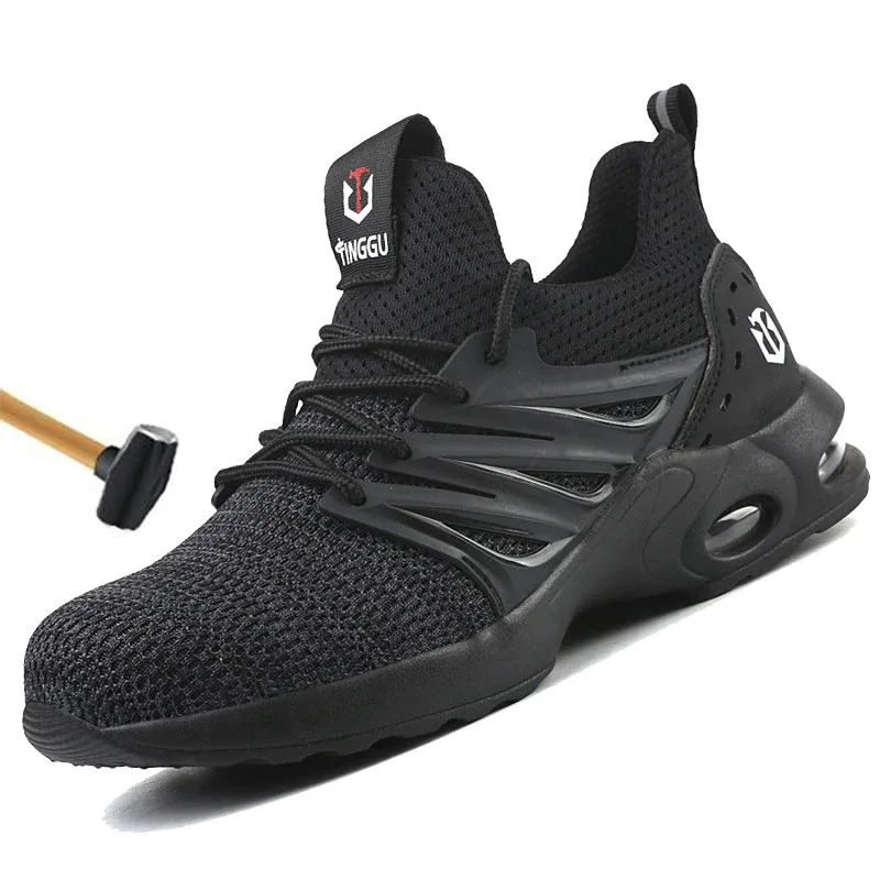 

Shoes Men Working Sneakers Anti-puncture Safety Shoes Summer Breathable