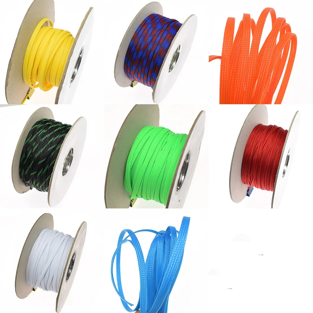 Многоцветная расширяемая кабельная муфта 1 м высокоплотная нейлоновая оплетка