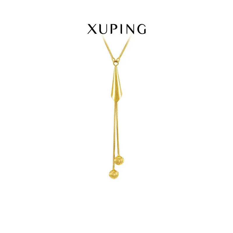 

Xuping Jewelry Geometric Snake Bone Chain Necklace Inplated 24K Gold Manufacturers Wholesale Necklace Women