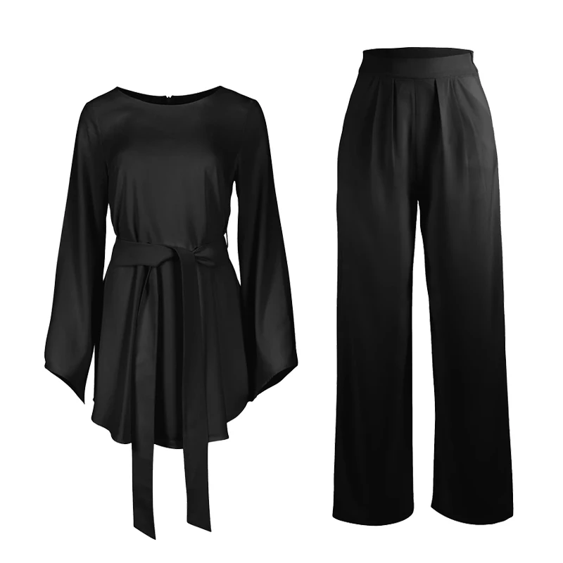 Plus Size 2 Piece Set Women Ensemble Femme 2 Pieces Clothes Pink Outfit Two Piece Set Top And Pants Roupa Femininas Clothing Set