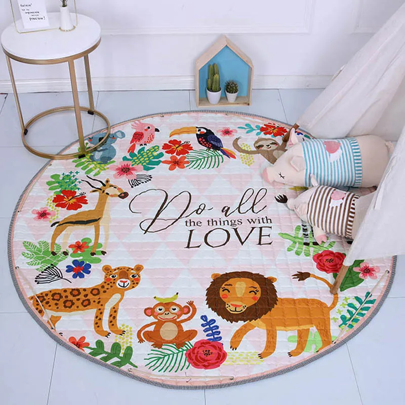 Круглый детский игровой коврик диаметр 150 см мультяшный компьютерное кресло