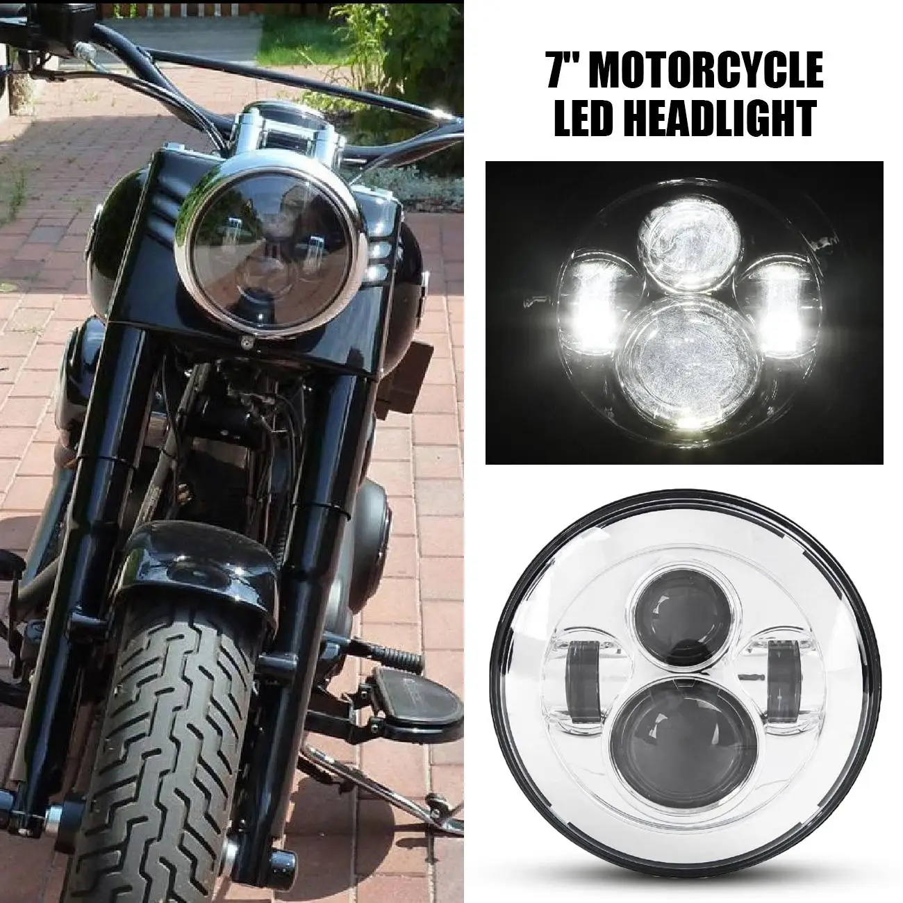 

6000K 36W 7 Inch Motorcycle Led Headlight White Hi/Low Beam Bulb DRL Headlamp Turning Light For Harley Touring/Softail/FLHTCUSE