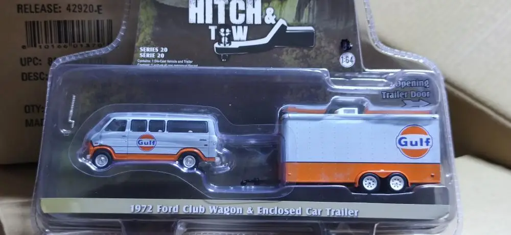 GreenLight 1:64 1972 Ford Club Wagon сплав модель автомобиля металлические игрушки для детей